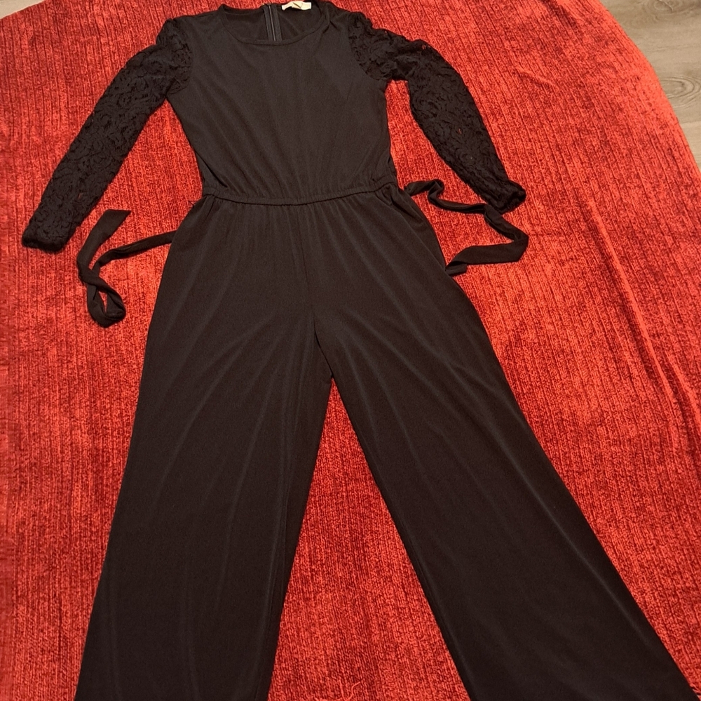 Michael Kors Black Lace Elegant Jumpsuit
